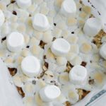 Marshmallows on top of S’mores Bars