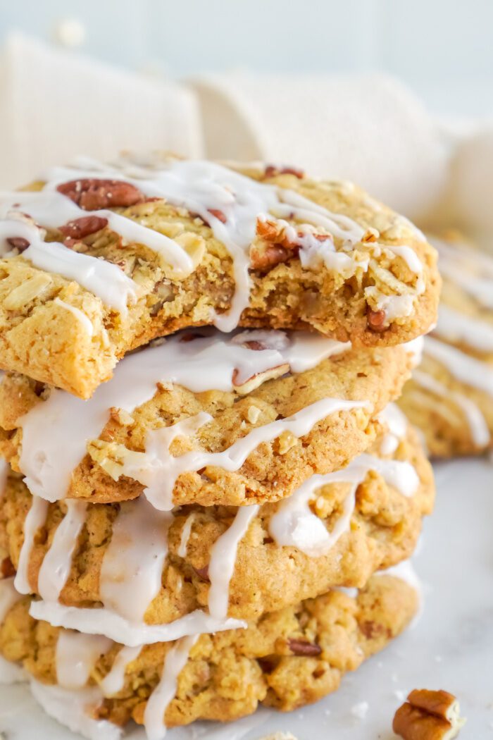 Stack of 4 Pumpkin Oatmeal cookies