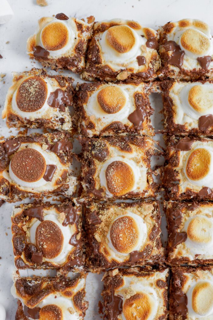 S'mores Bars cut into squares