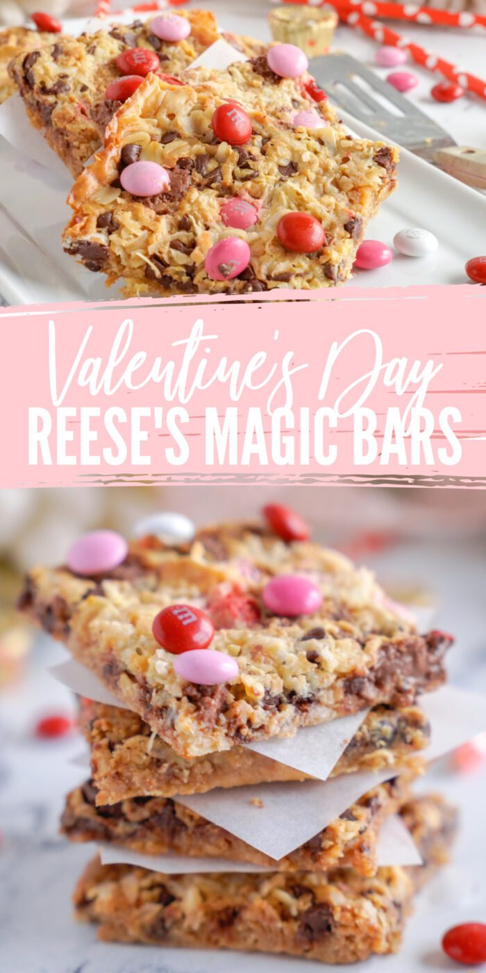 A photo of Valentine's Day themed dessert bars.