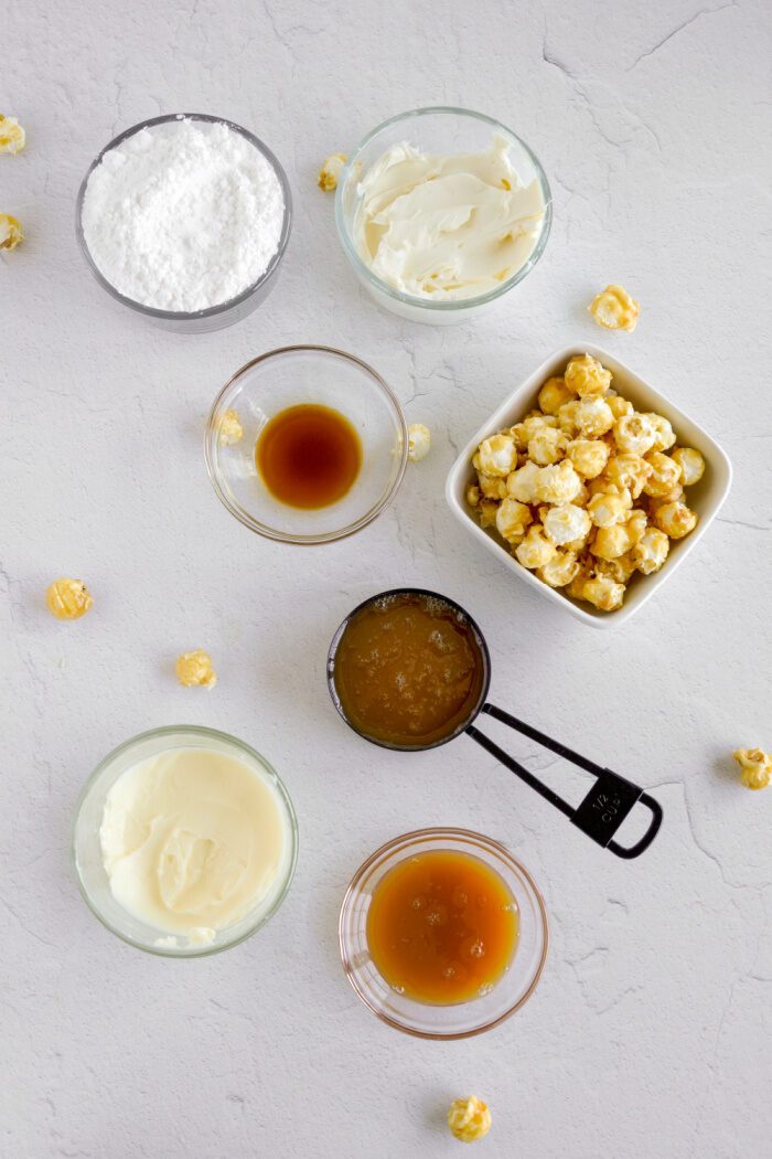 Caramel Popcorn Cookies topping ingredients