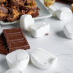 Chopped peanut butter cups and sliced marshmallows