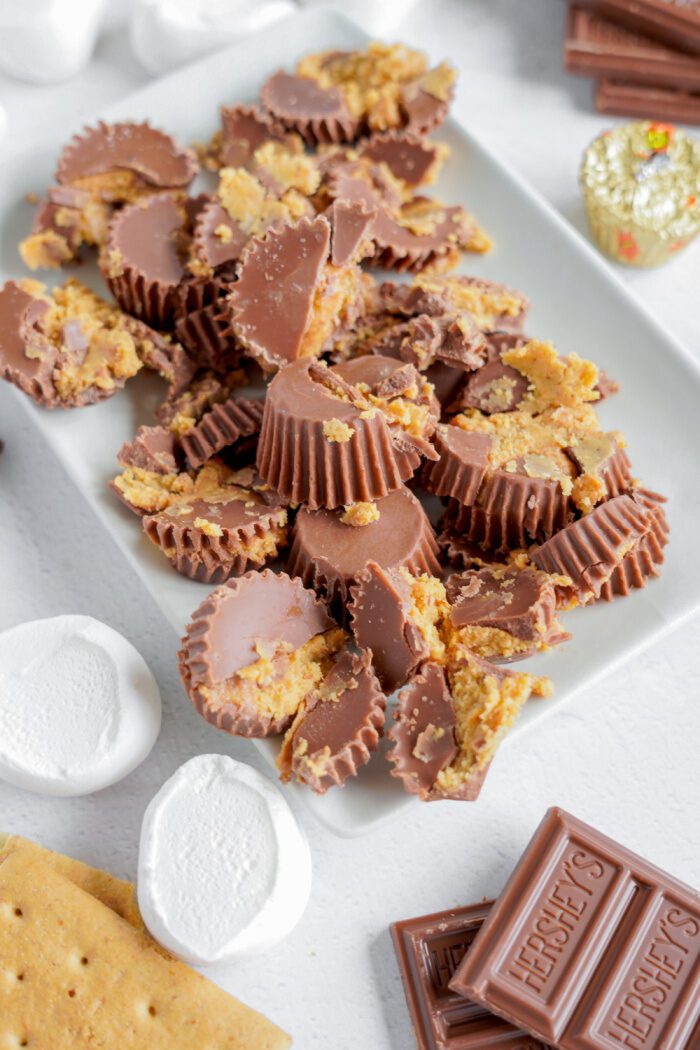 Chopped up peanut butter cups