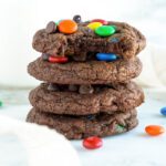 Easy Double Chocolate M&M Cookies Bite Out