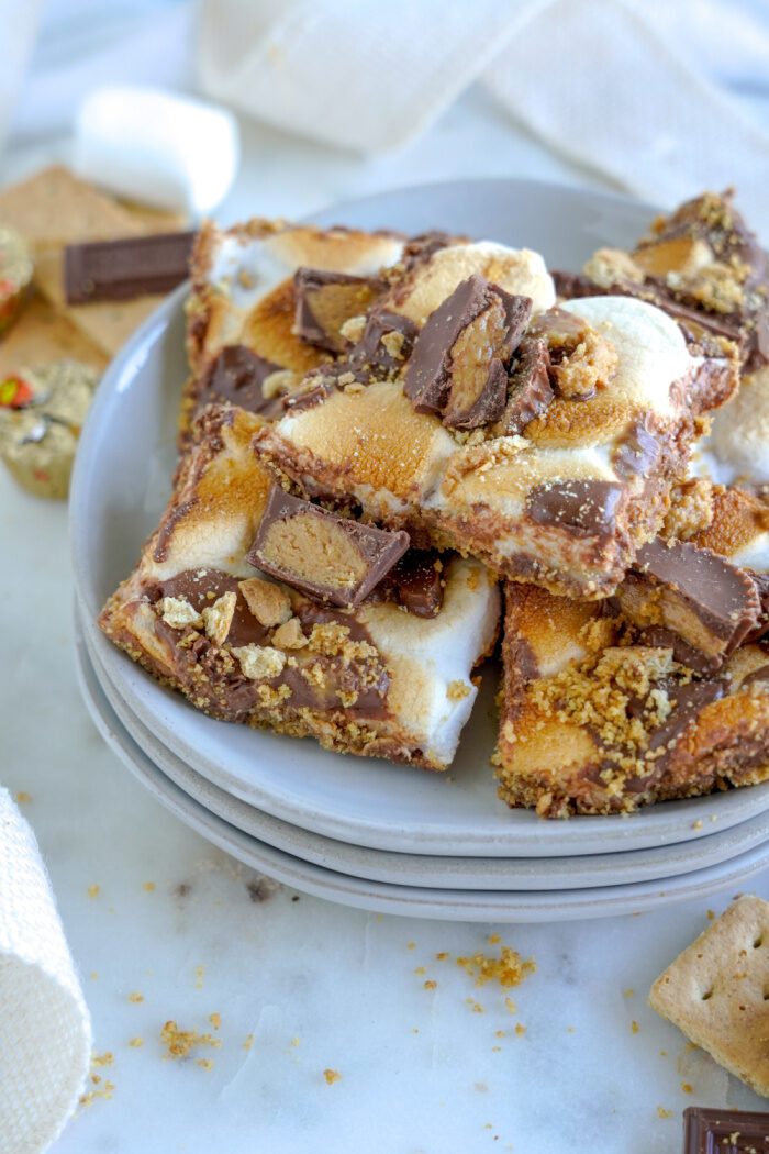 Reese's S'mores Bars on a plate