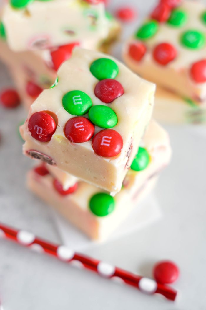 Stack of 3 Christmas Cookie Fudge squares