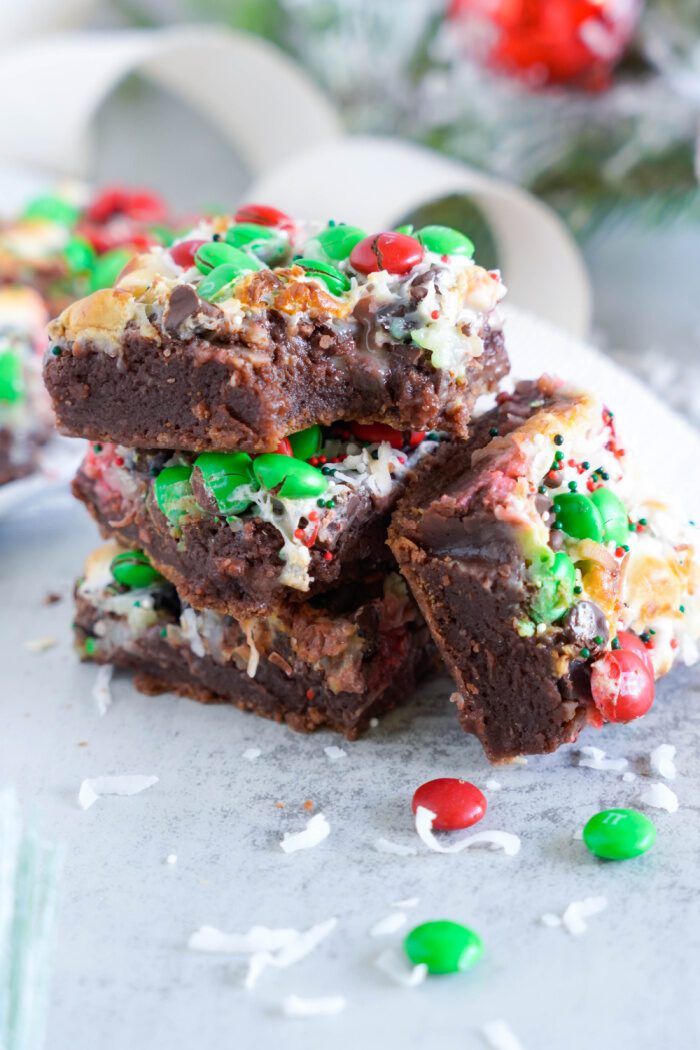 Four Brownie Christmas Magic Bars