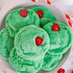 Plate of Grinch Sugar Cookies