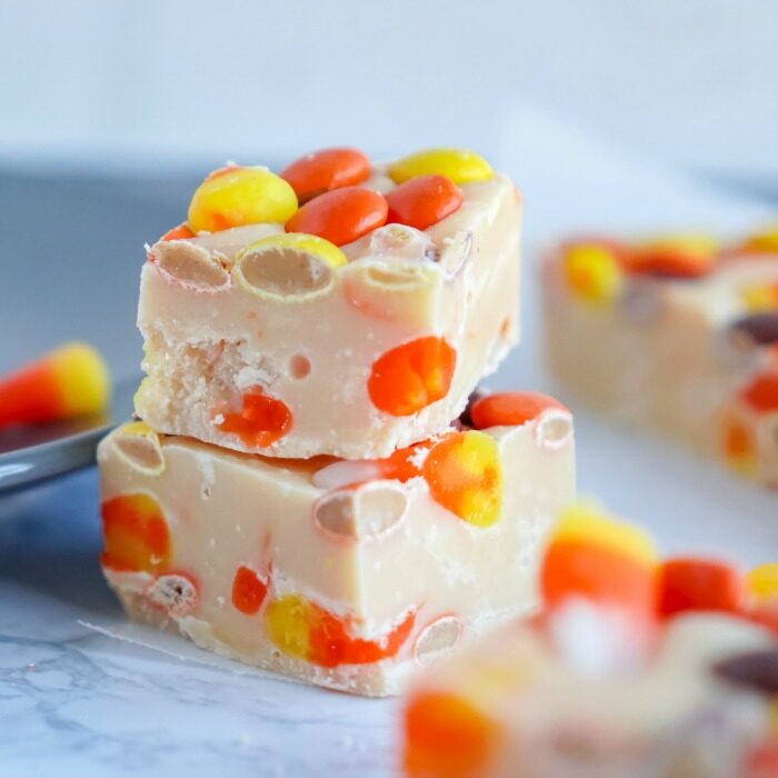 Stack of 2 Candy Corn Fudge squares