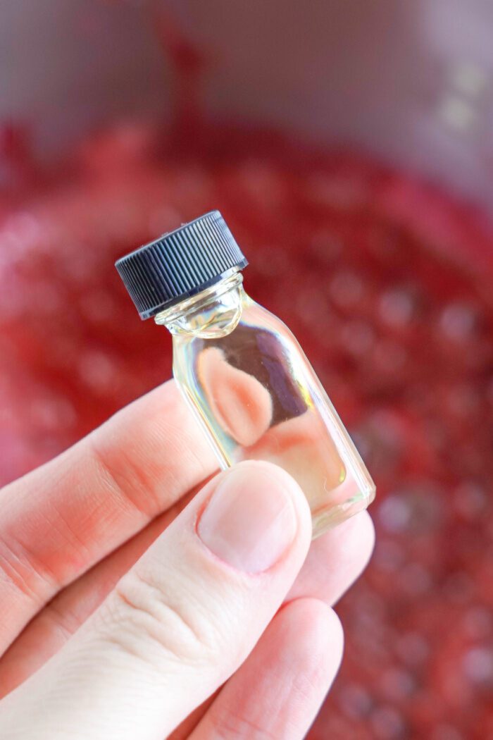 Cinnamon Oil being added to mixture