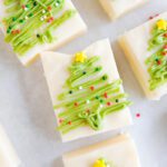 Decorated Christmas Tree Fudge squares