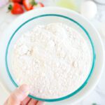 Bowl of Strawberry Cake Mix