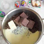 Chocolate Fudge Ingredients with butter