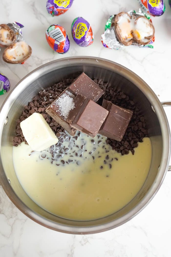 Double Boiler of Chocolate Fudge