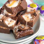 Easter Fudge with Cadbury Creme Eggs