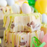 Easy White Chocolate Fudge with Cadbury Mini Eggs