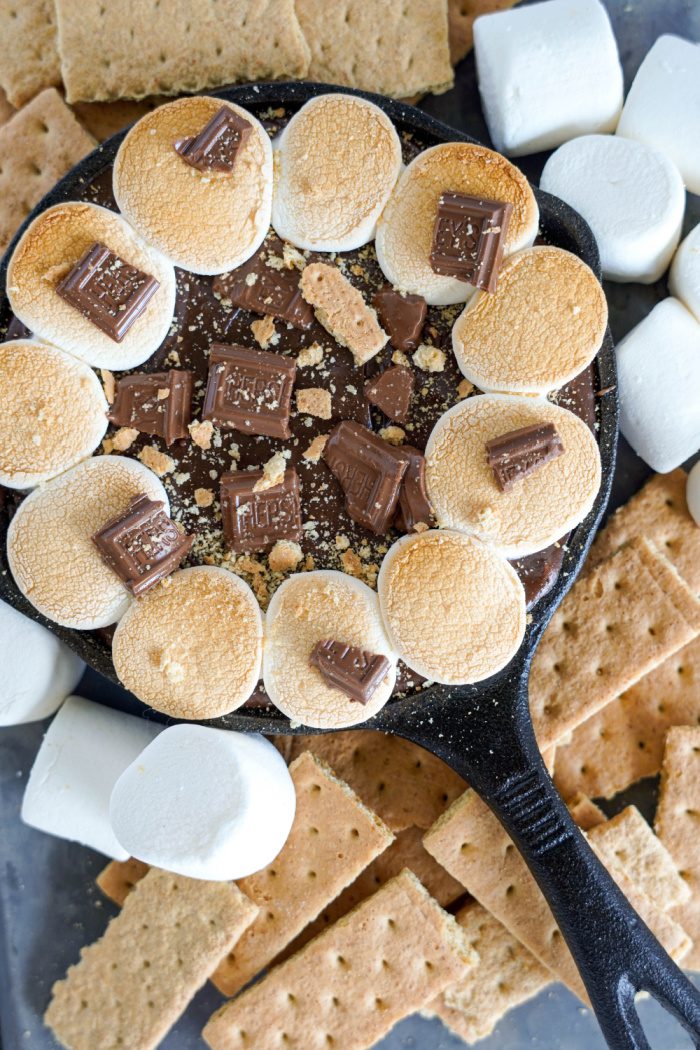 Above view of Chocolate S'mores Dip
