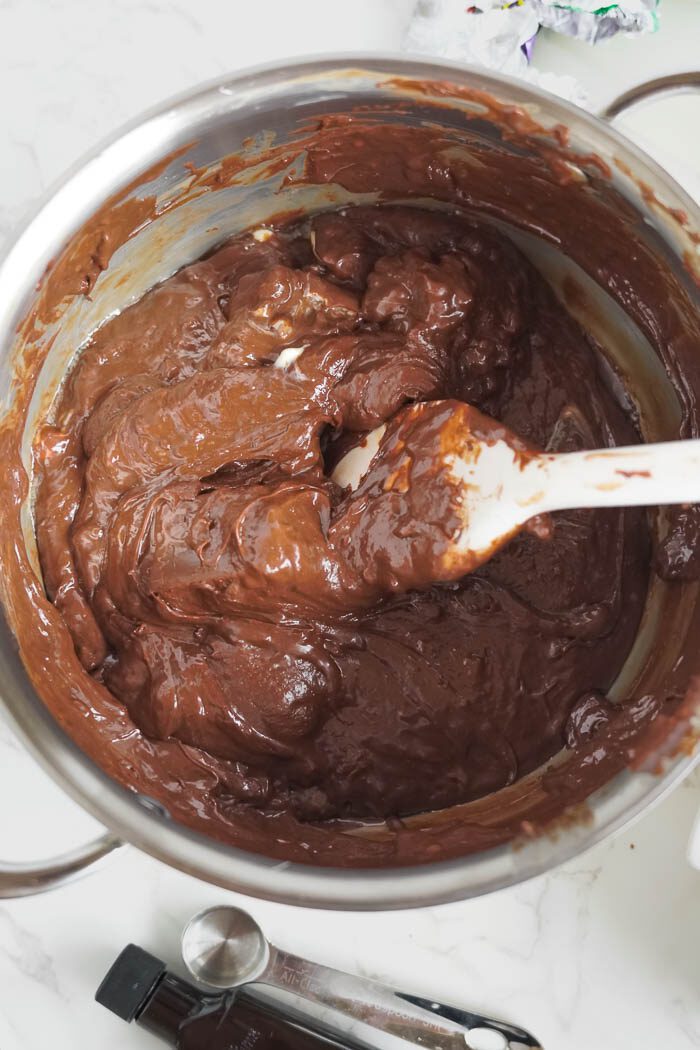 Stirring Chocolate Fudge