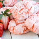 Strawberry Cake Mix Crinkle Cookies