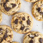 Baked Oreo Chocolate Chip Cookies on baking sheet