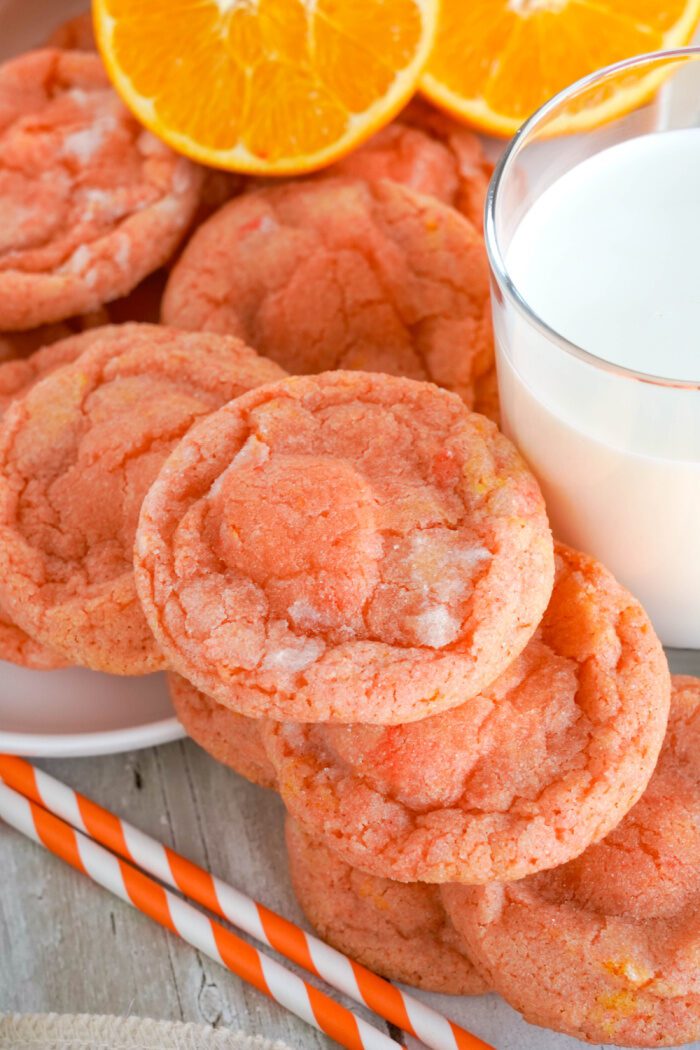 Pile of several Creamsicle Orange Cookies