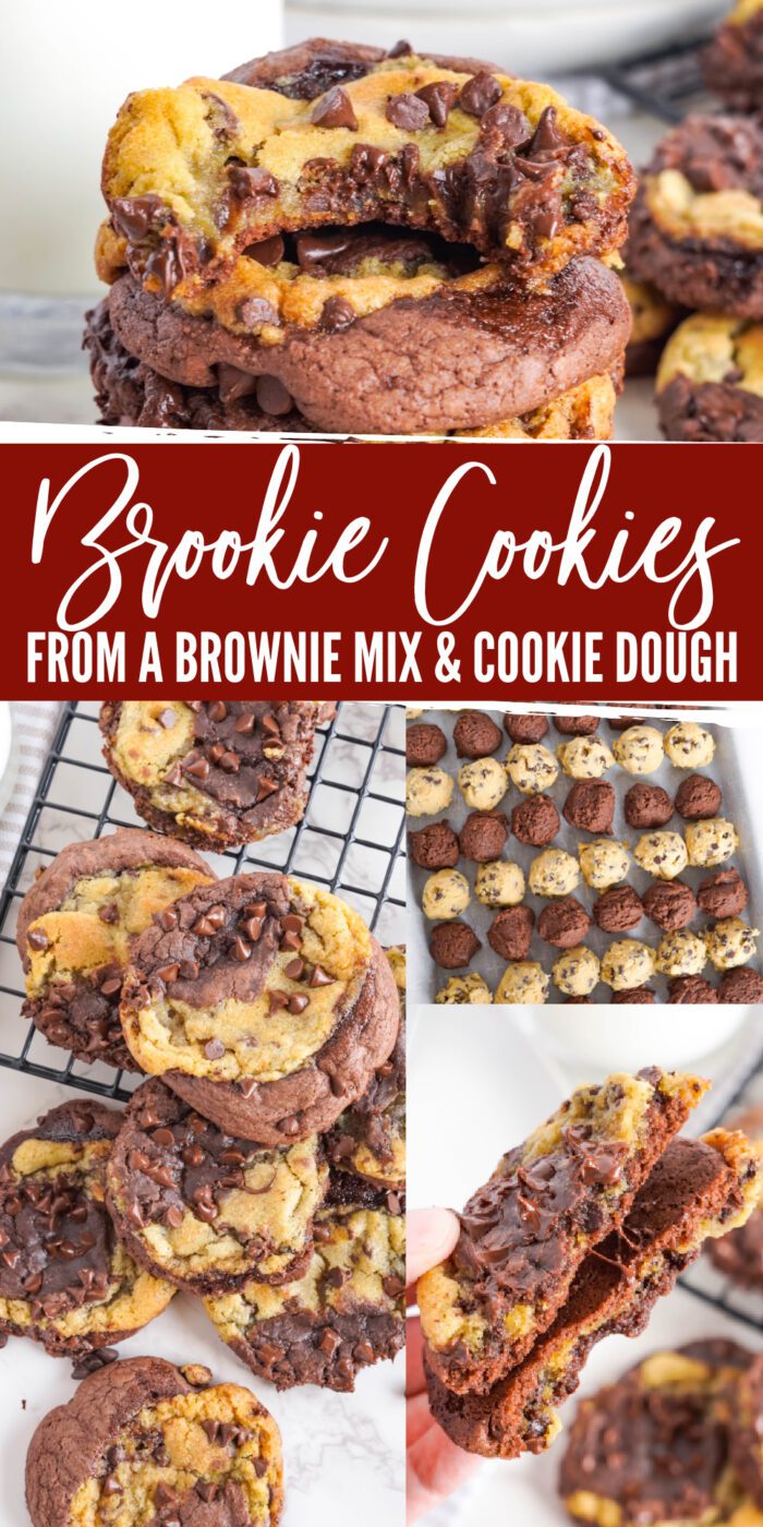 Easy Brookie Cookies picture collage