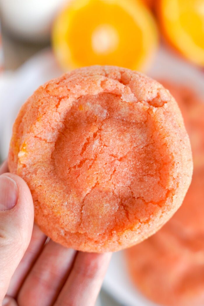 Someone holding a Creamsicle Orange Cookie