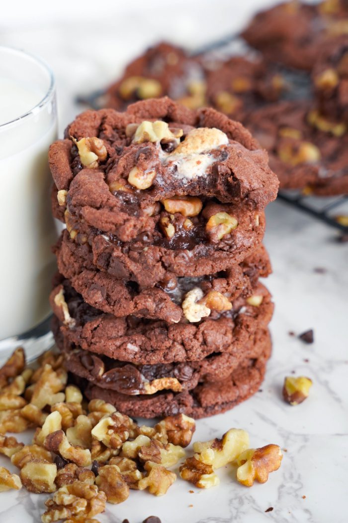 Stack of 6 Rocky Road Cookies