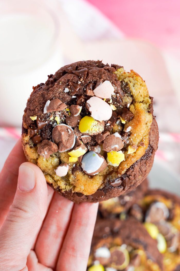 Brookie Cookie with crushed Cadbury Eggs
