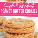 4 Ingredient Peanut Butter Cookies