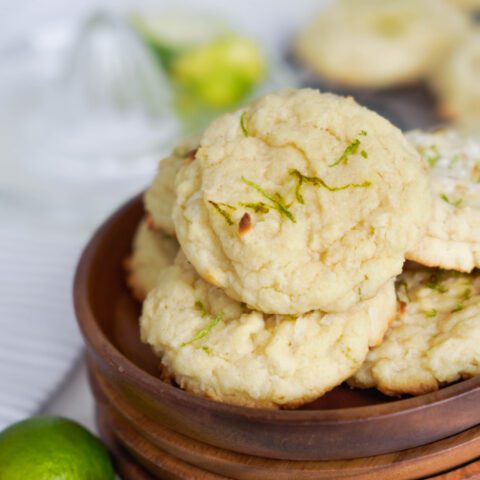 Easy Coconut Key Lime Cookies in a bowl