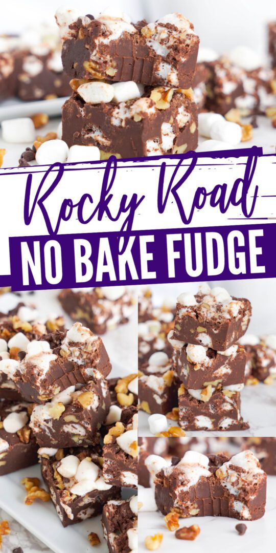 Easy Rocky Road Fudge picture collage