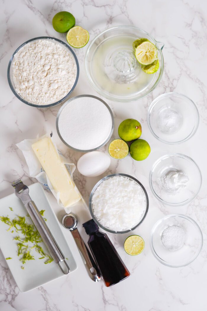 Key Lime Coconut Cookies Ingredients