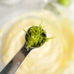 Key Lime Coconut Cookies adding lime zest