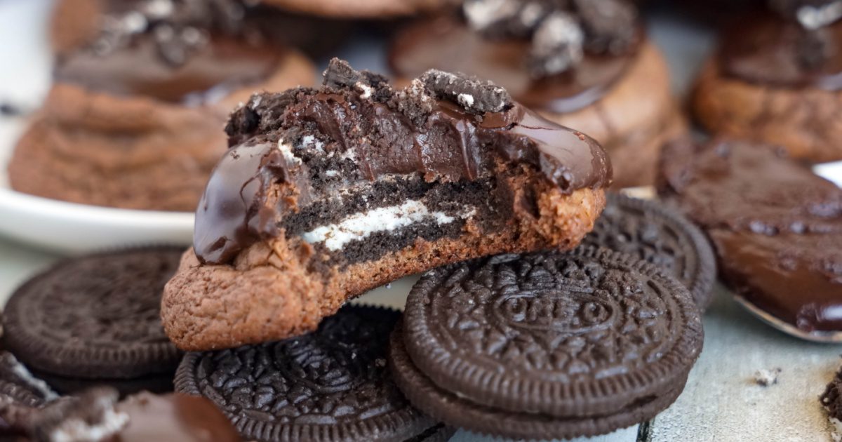 Oreo Stuffed Brownie Cookies Recipe - LemonPeony