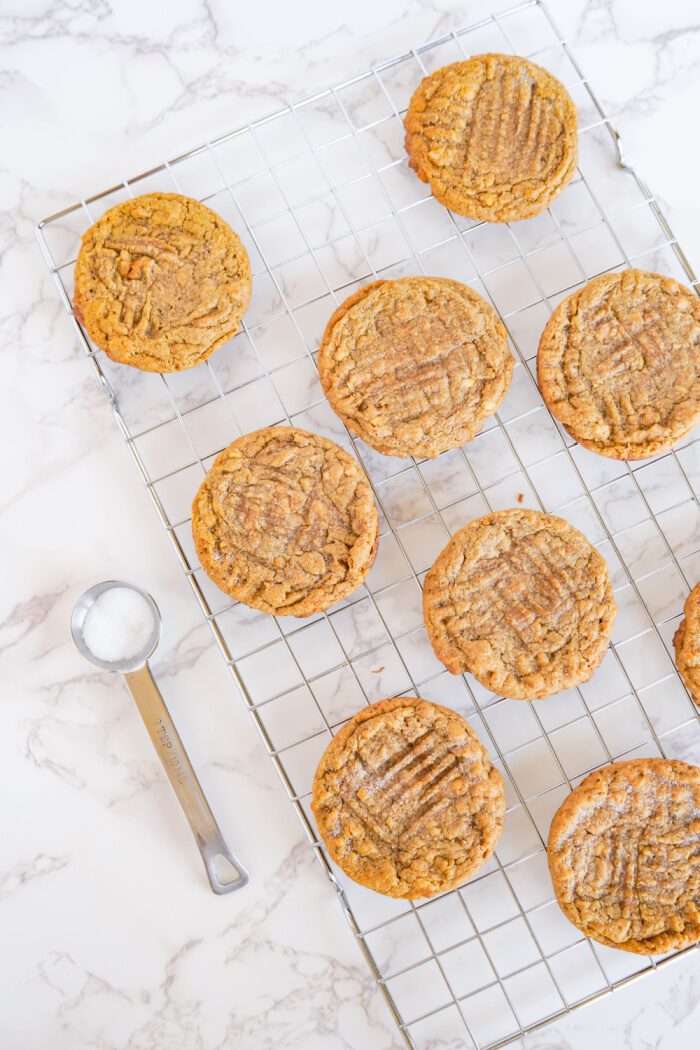 Peanut Butter Cookies on cooling rack