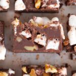 Rocky Road Fudge cut into squares