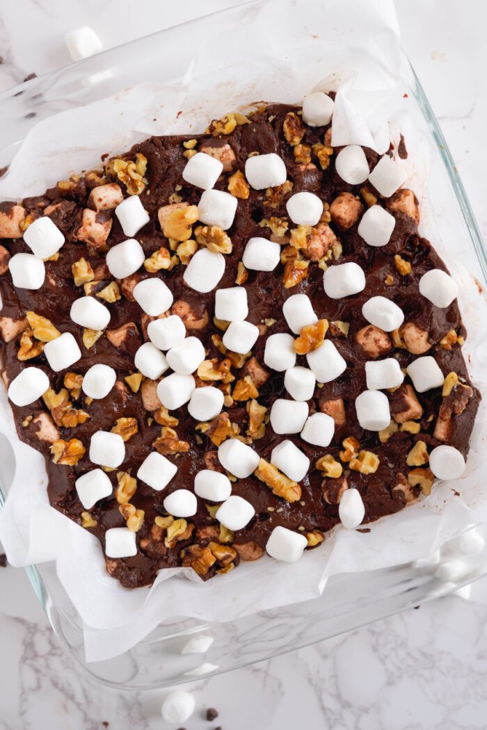 Rocky Road Fudge with Marshmallows