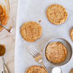 Simple Peanut Butter Cookies on baking sheet