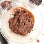 Candy Bar Brownie Cookies dough in bowl