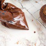 Candy Bar Brownie Cookies melted chocolate in zipper bag