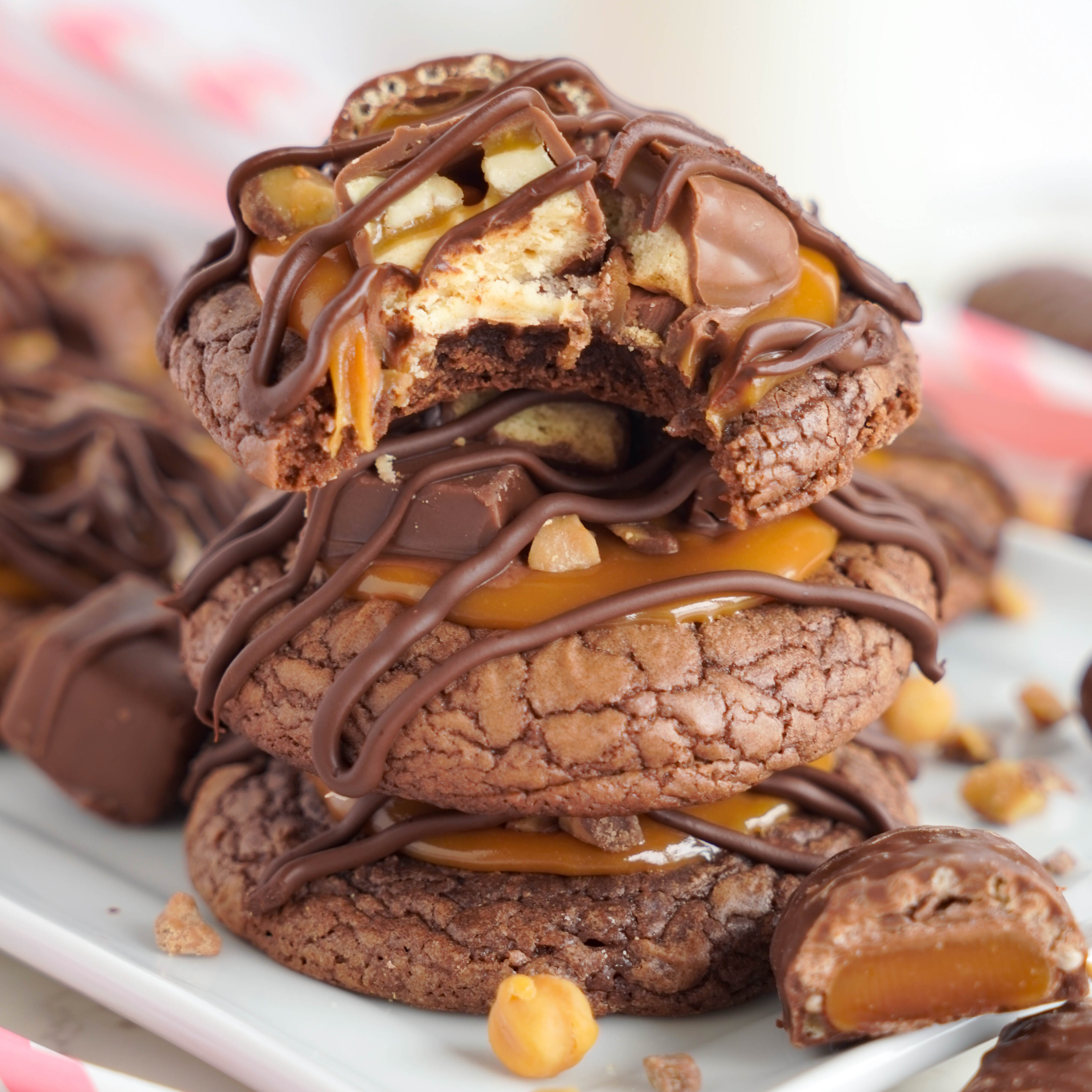 Candy Bar Brownie Mix Cookies