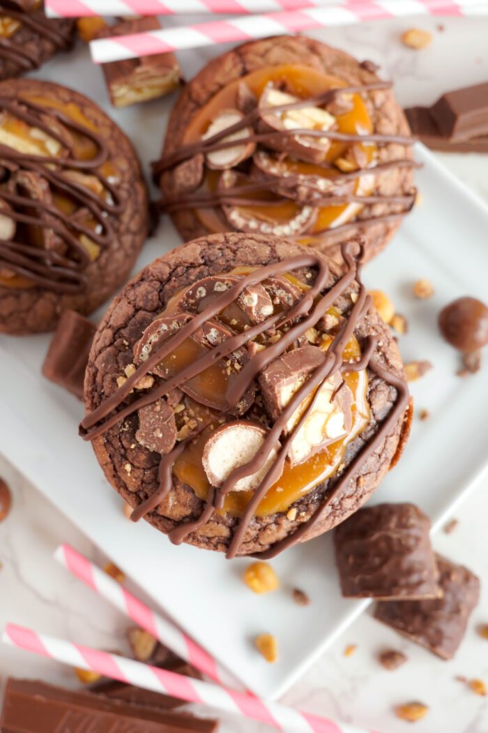 Candy Bar Cookies on a plate