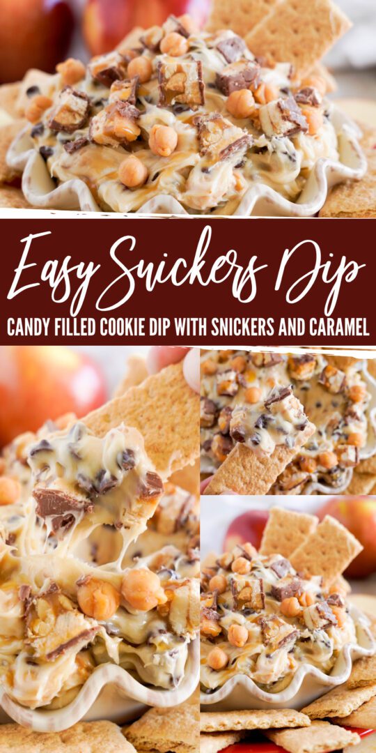 Snickers Dip picture collage