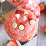 Best Strawberry Cake Mix cookies with White Chocolate Chips