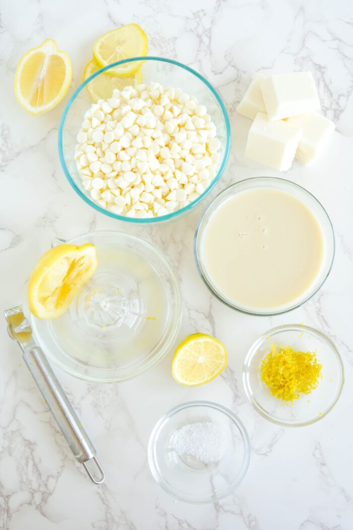 Easy Lemon Fudge Ingredients