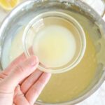 Easy Lemon Fudge adding lemon juice