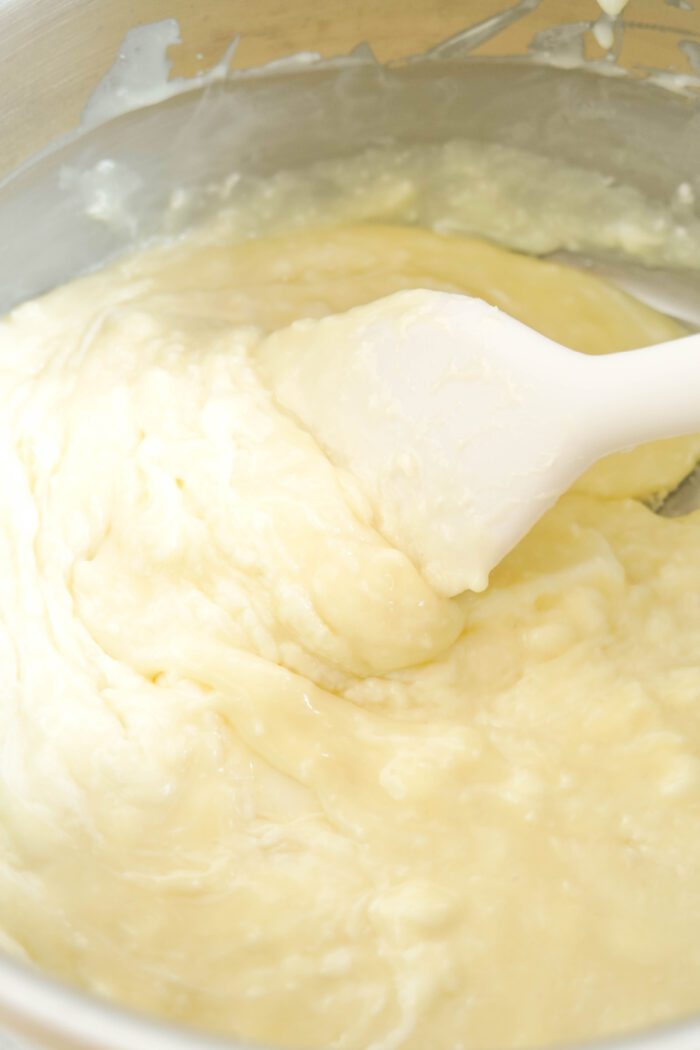 Easy Lemon Fudge melting in double boiler