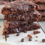 Easy Soft and Chewy Brownie Cookies with Chocolate Chips