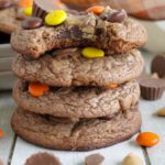 Peanut Butter Cup Brownie Cookies with Brownie Mix